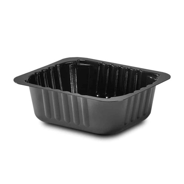 136x120x45mm 505ml Black CPET Trays - dual ovenable