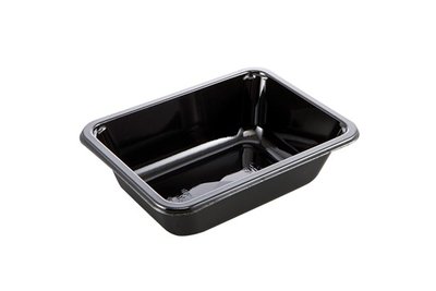 171x127x49mm 665ml Black CPet trays- dual ovenable