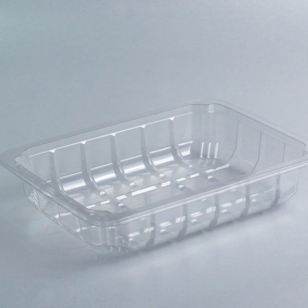 190mm x 144mm Ribbed Rectangular Clear Top Seal Meat Trays