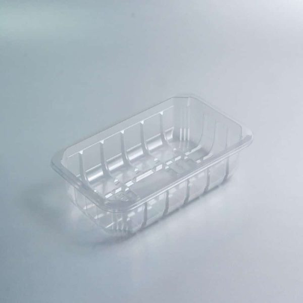 230 x 145mm Clear ribbed Rectangular Trays