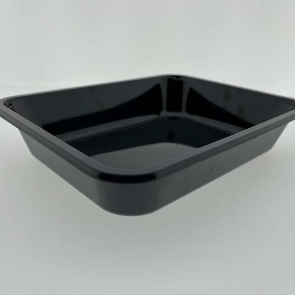 1235ml 227x178x43mm Black CPET Trays - dual ovenable