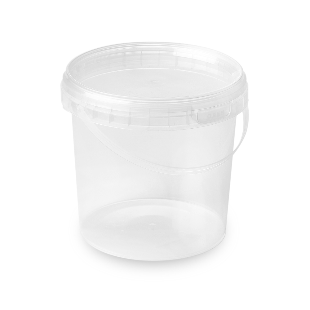 1000ml Round 131mm Diameter Standard Tamper Evident Containers with Handles and Lids