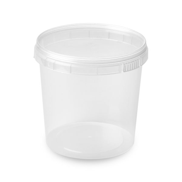 1500ml Round 140mm Diameter Budget Tamper Evident Container with Handles and Lids