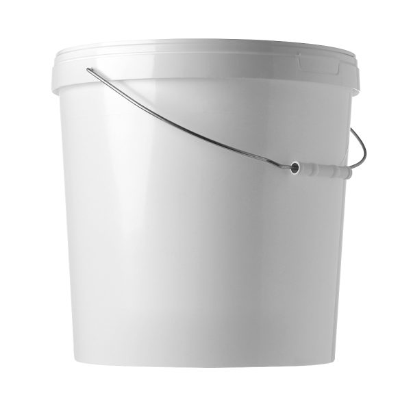 20 Litre Round White 310mm Diameter Standard Tamper Evident Buckets, Handles and Lids