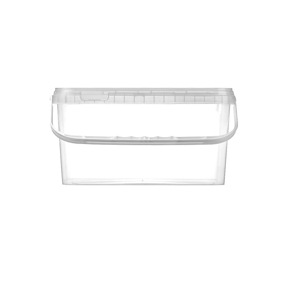5800ml Clear or White Rectangular Containers, Handles and Lids