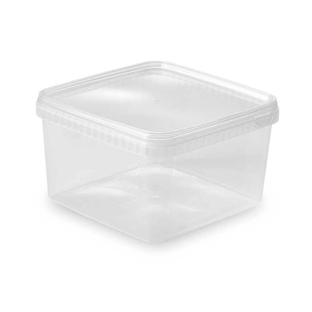 3000ml Square Tamper Evident Containers and Lids
