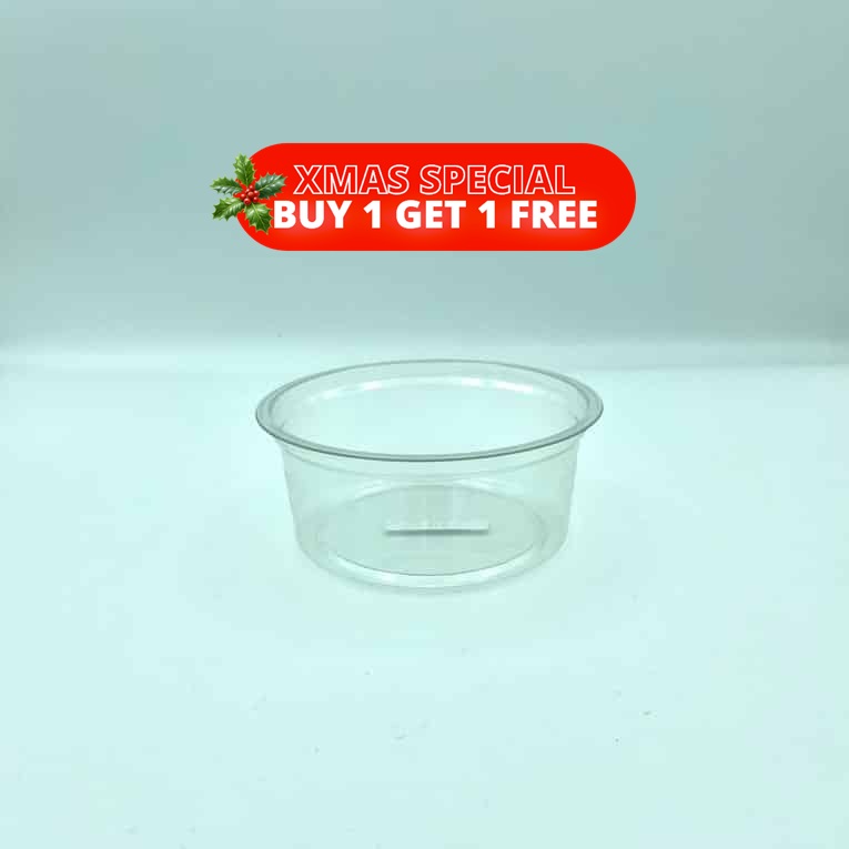 240ml Round 95mm Diameter Clear R-Pet Containers