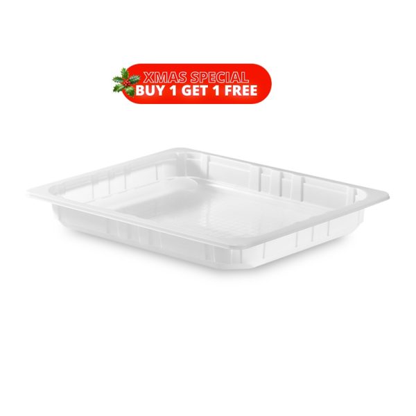 325 x 265mm White Rectangular Half Gastro Top Seal Trays