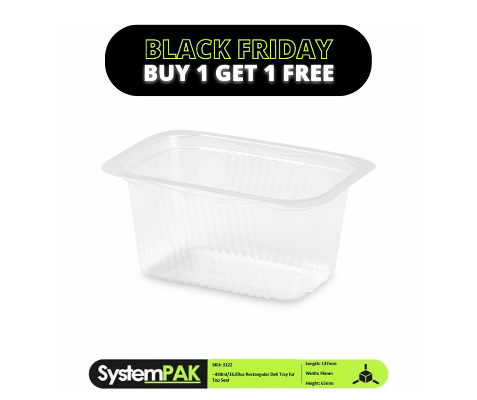 350ml 137x95x45mm Rectangular Top Seal Trays