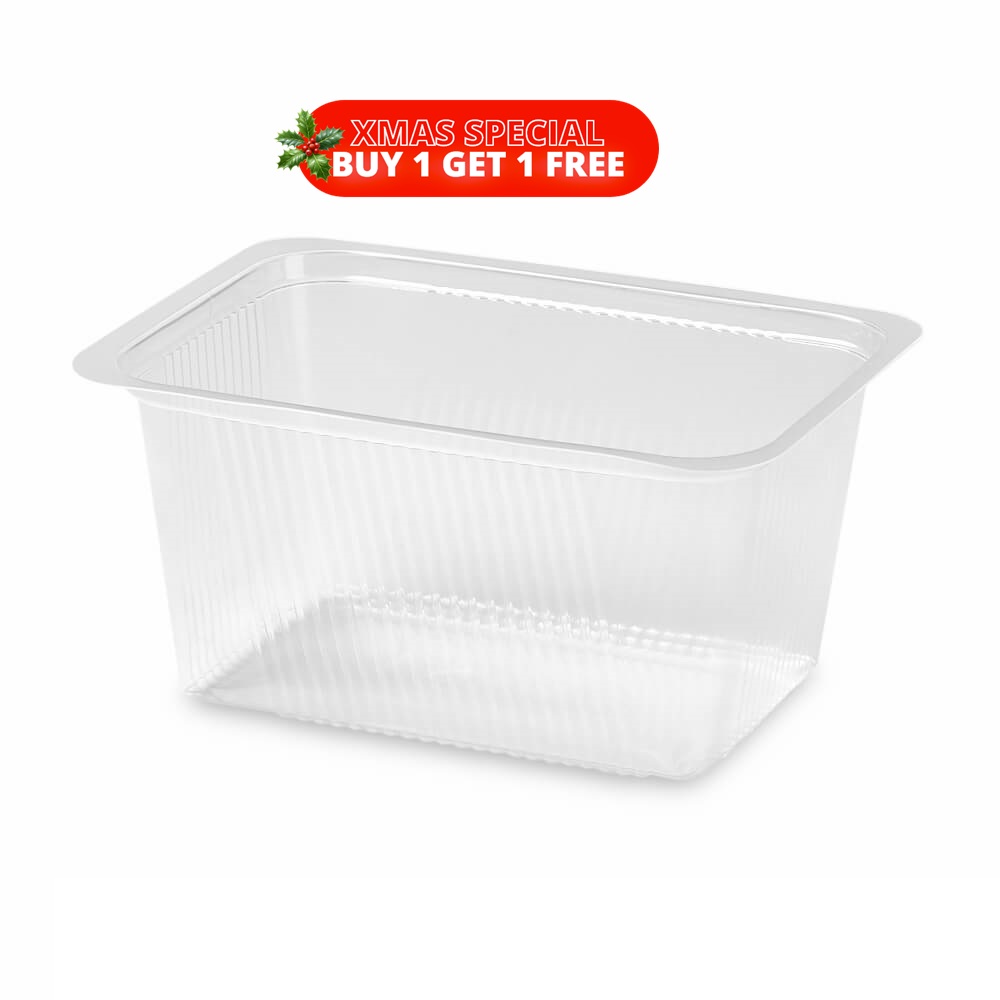1600ml 190x137x95mm Large Rectangular Top Seal Trays