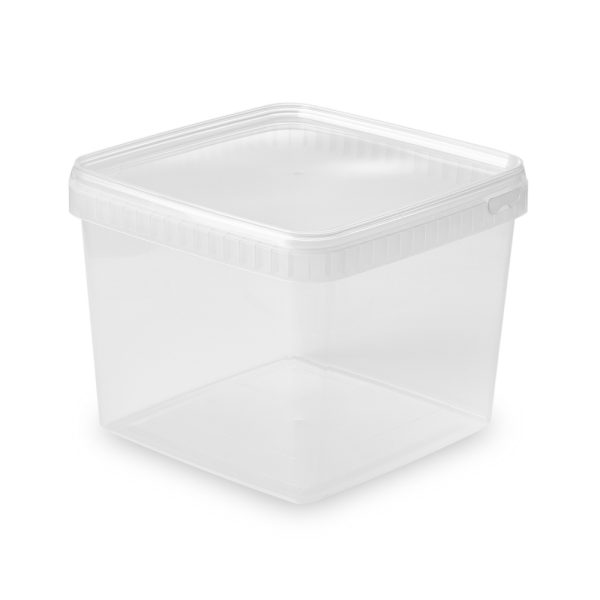 4000ml Square Tamper Evident Containers and Lids
