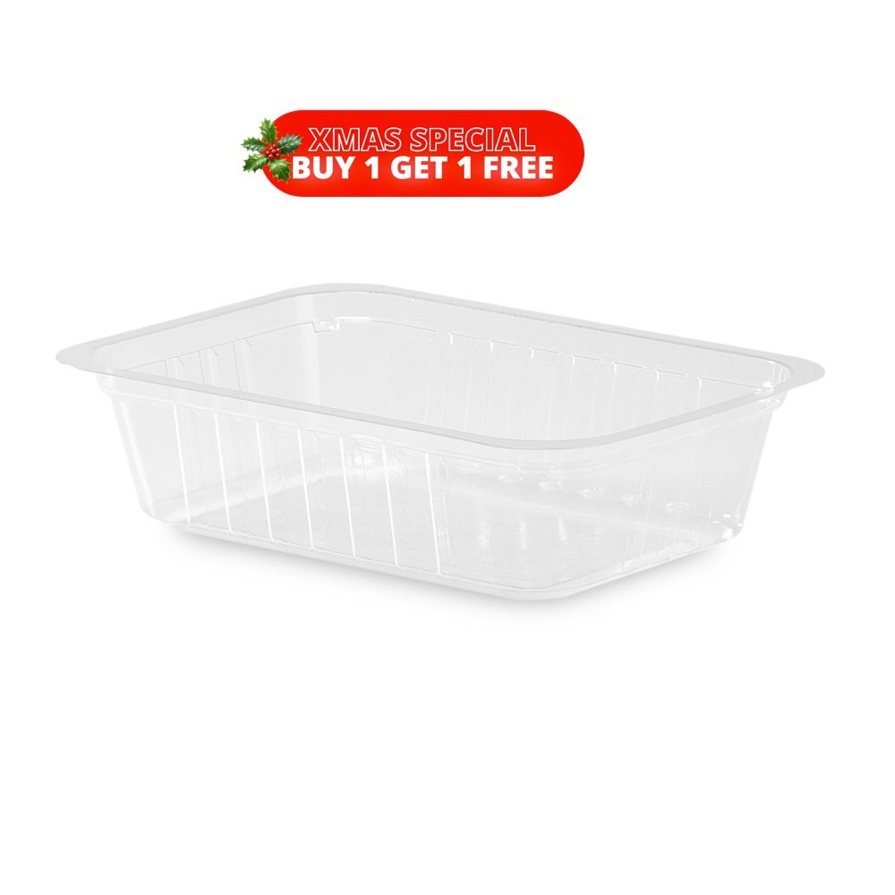 1000ml 190x137x50mm Transparent Rectangular Trays