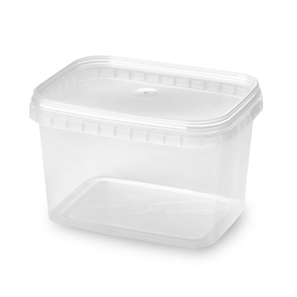 480ml Rectangular Plastic Tamper Evident Containers and lids