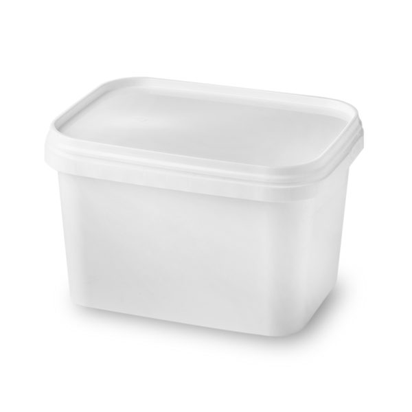 480ml White Freezer Grade Rectangular Tamper Evident Containers and Lids
