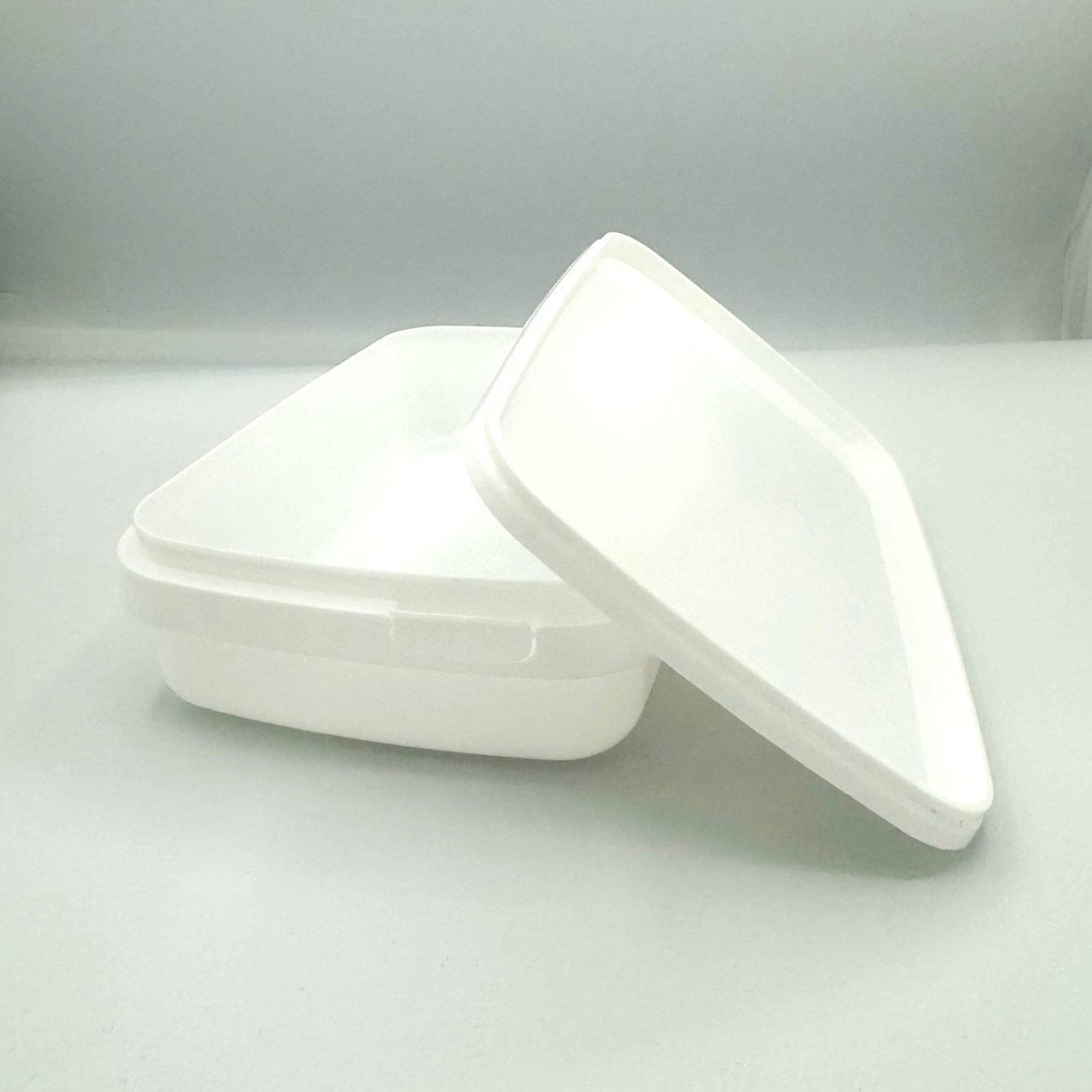 750ml White Freezer Grade Rectangular Plastic Tamper Evident Containers and Lids