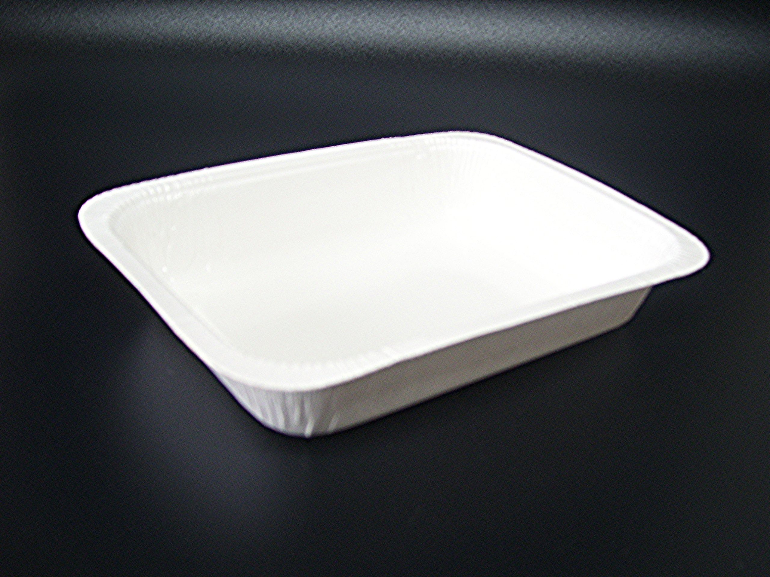 186 x 136mm Series of Rectangular White Pressed Board trays