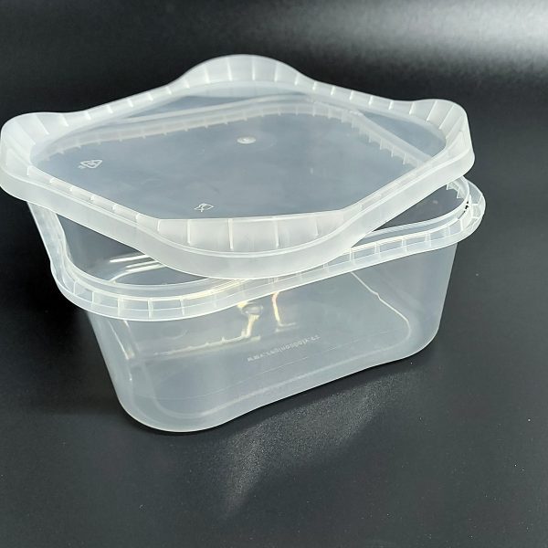 1200ml Square Tamper Evident Containers and Lids